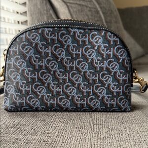 Coach Madi Crossbody in Signature Monogram Print - Navy Blue/Brown - Style CF343